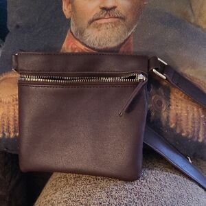 Brown Vegan Leather Belt Bag  for Women​